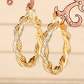 Hot Selling Middle East Geometric Hoop Earrings Heavy Work Exaggerated Trendy Women's Jewelry view 3