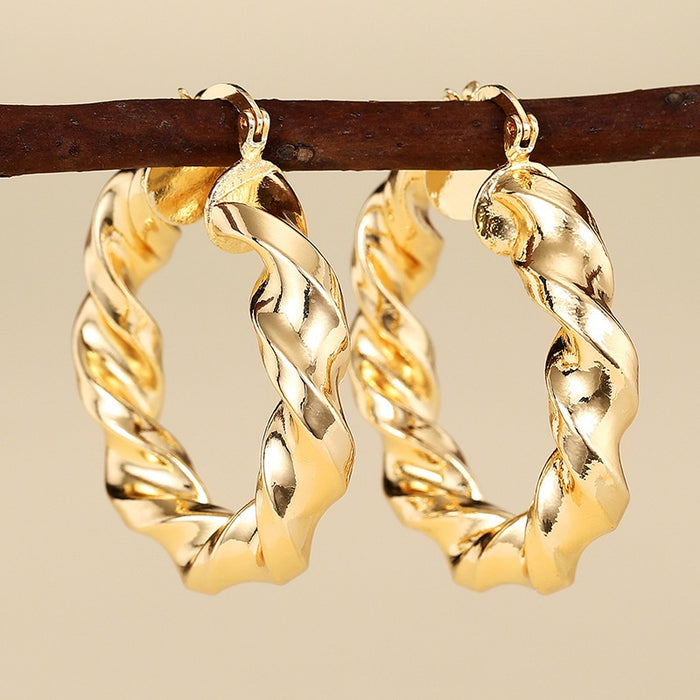 Hot Selling Middle East Geometric Hoop Earrings Heavy Work Exaggerated Trendy Women's Jewelry