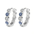 2025 New Enamel Drip Oil Ear Cuff Short Sweet Cool Hip Hop Evil Eye Earrings For Women view 2