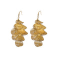 Vintage Western Hollow Petal Tassel Metal Drop Earrings Light Luxury Floral Ear Hooks view 5