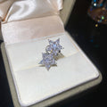 Copper Zircon Star Clip-on Earrings For Women, Light Luxury Ear Cuff Jewelry view 4