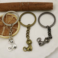 Zinc Alloy Cat Shape Keychain For Bag Charm Gift view 2