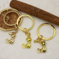 Zinc Alloy Cat Shape Keychain For Bag Charm Gift view 3