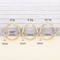 Women's Oversized Hoop Earrings With Textured Pattern, Bold Heavy Work Statement Jewelry view 4