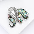 Alloy Rhinestone Shell Elephant Brooch For Elegant Women Apparel view 4