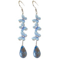 Resin Rhinestone Butterfly Tassel Drop Earrings Teardrop Beach Vacation Style view 5