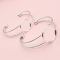 20/25mm Iron Bracelet Cabochon Tray Base DIY Jewelry Findings 10g view 4
