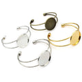 20/25mm Iron Bracelet Cabochon Tray Base DIY Jewelry Findings 10g view 5