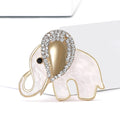 Alloy Rhinestone Shell Elephant Brooch For Elegant Women's Clothing Decoration view 2