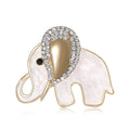Alloy Rhinestone Shell Elephant Brooch For Elegant Women's Clothing Decoration view 1