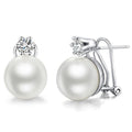 Faux Pearl Stud Earrings For Women, Light Luxury High End Clip Buckle Fashion Ear Jewelry view 1