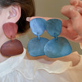 Korean Minimalist Acrylic Irregular Oval Geometric Stud Earrings Elegant Designer Style view 1