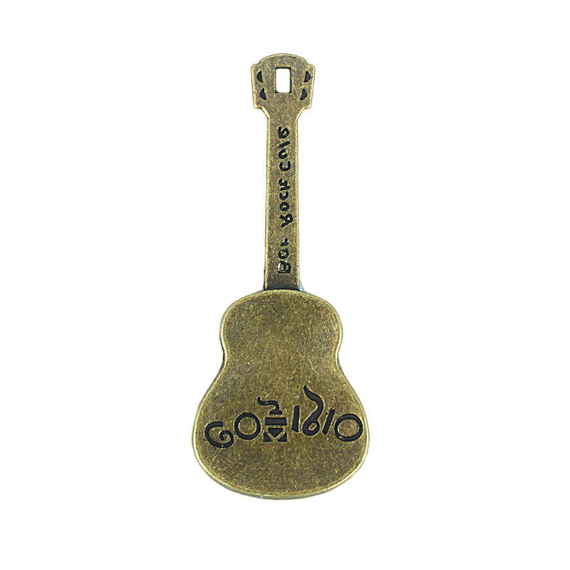 Vintage Alloy Guitar Charm Pendant
