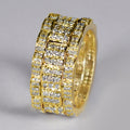 Middle Eastern Luxury Style Women's Ring With Sparkling Zircon, Elegant Fashion Statement Jewelry view 1