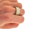 Middle Eastern Luxury Style Women's Ring With Sparkling Zircon, Elegant Fashion Statement Jewelry view 3
