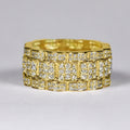 Middle Eastern Luxury Style Women's Ring With Sparkling Zircon, Elegant Fashion Statement Jewelry view 2