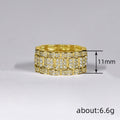 Middle Eastern Luxury Style Women's Ring With Sparkling Zircon, Elegant Fashion Statement Jewelry view 4