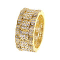 Middle Eastern Luxury Style Women's Ring With Sparkling Zircon, Elegant Fashion Statement Jewelry view 5