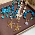Irregular Shell Starfish Pearl Necklace With Beach Vacation Light Luxury Collarbone Design view 2