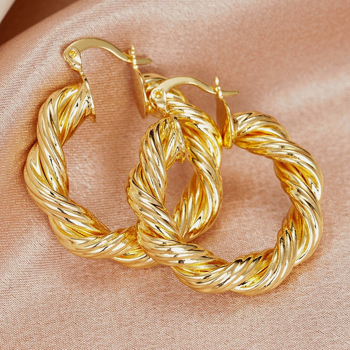 Fashion Heavy Geometric Ear Cuffs For Women, Luxury Niche European Middle Eastern Style Earrings
