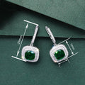 Fashion Princess Cushion Shape Ear Cuff Earrings With Light Luxury Pendant For Women Jewelry view 4