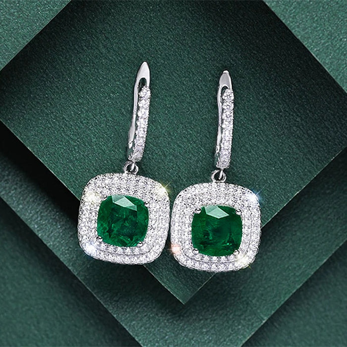 Fashion Princess Cushion Shape Ear Cuff Earrings With Light Luxury Pendant For Women Jewelry