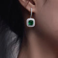 Fashion Princess Cushion Shape Ear Cuff Earrings With Light Luxury Pendant For Women Jewelry view 3