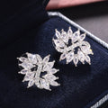 Light Luxury Geometric Zircon Marquise Stud Earrings For Elegant Wedding Bridal Styling view 2