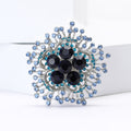Alloy Rhinestone Hollow Crystal Flower Brooch For Women's Apparel view 3