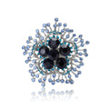 Alloy Rhinestone Hollow Crystal Flower Brooch For Women's Apparel view 1