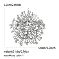 Alloy Rhinestone Hollow Crystal Flower Brooch For Women's Apparel view 5