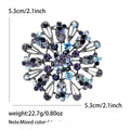 Alloy Rhinestone Hollow Sun Crystal Brooch For Women Lapel Decoration view 6