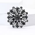 Alloy Rhinestone Hollow Sun Crystal Brooch For Women Lapel Decoration view 3