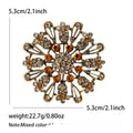 Alloy Rhinestone Hollow Sun Crystal Brooch For Women Lapel Decoration view 5