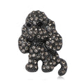 Alloy Rhinestone Dog Brooch Pin For Suits Coats And Apparel view 1