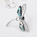 Blue Silver Tone Dragonfly Metal Brooch Pin for Jackets and Lapels view 3