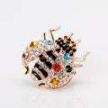 Red Gold Tone Ladybug Crystal Metal Brooch Pin for Jackets and Lapels view 4