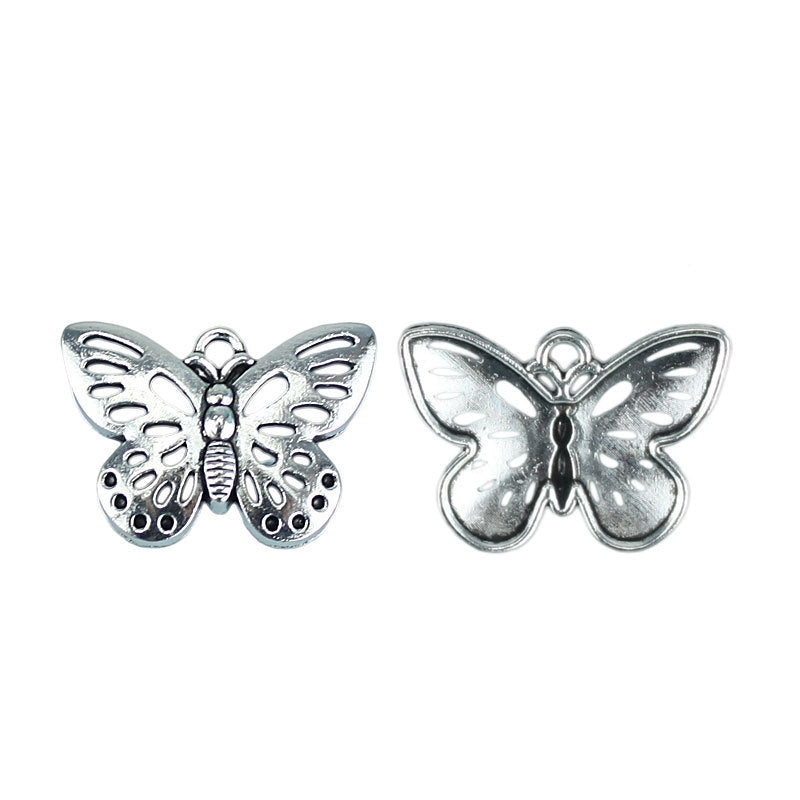 25x18mm Alloy Butterfly Charm Pendant