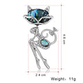 Aqua Silver Tone Shell Shell Metal Brooch Pin for Jackets and Lapels view 2