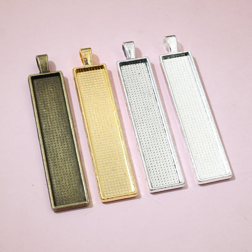 10x50mm 7g Gold Zinc Alloy Charm Pendant for DIY Necklace Bracelet Jewelry Making