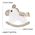 Alloy Rhinestone Shell Carousel Brooch Pin For Women's Suit Coats view 6