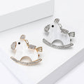 Alloy Rhinestone Shell Carousel Brooch Pin For Women's Suit Coats view 2