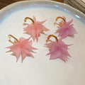 Chic Acrylic Flower Petal C Shape Stud Earrings For Women Light Luxury Sweet Style view 2