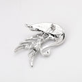 Black Silver Tone Shell Shell Metal Brooch Pin for Jackets and Lapels view 5