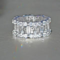 Hollow Geometric Full Zircon Ring, Light Luxury High End Fashion Jewelry For Trendy Accessories view 2