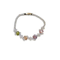 Gold Plated Copper Zircon Gourd Hollow Bangle French Light Luxury Geometric Bracelet For Women view 5