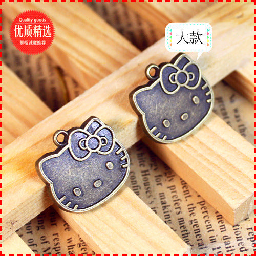 20x20mm Alloy Cat Head Charm Pendant