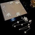 Pearl Acrylic Flower Waist Chain Necklace Light Luxury OL Style Commuter Belt Jewelry view 2