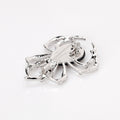 Blue Silver Tone Spider Shell Metal Brooch Pin for Jackets and Lapels view 5