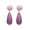 Chic Acrylic Teardrop Stud Earrings With Silver Pins, Vintage Light Luxury Women's Jewelry view 5